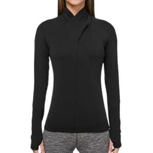 Lululemon Ethereal Long Sleeve Pullover Lightweight High Neck T-Shirt Black 2